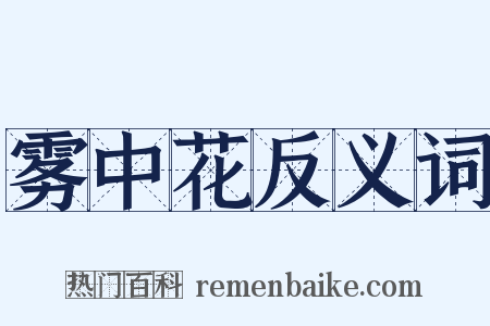 雾中花反义词是什么意思的图片